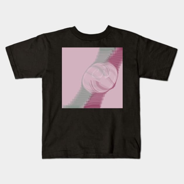 "Synchronized Serenade - A Mesmerizing and Playful Dance of Two Forms" - Pink And Grey Painting Digital Artwork Kids T-Shirt by pngrktes-art